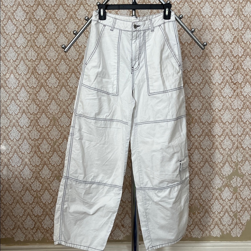 Free People Contrast Stitch Cargo Pants